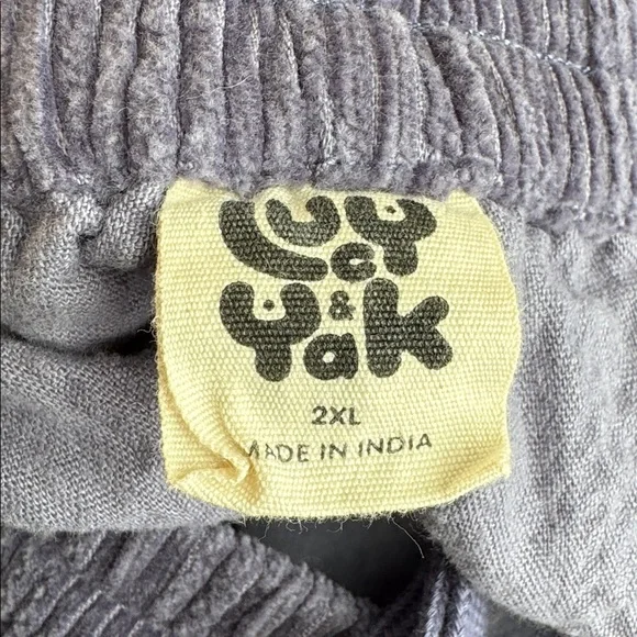 NWOT Lucy & Yak Norris Wide Leg Cotton Corduroy Purple Trousers - Picture 9 of 15